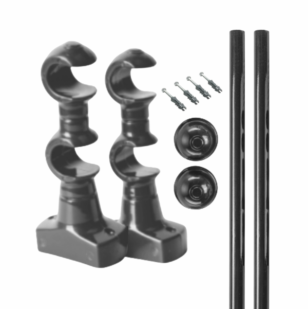 Kit Varão com Suporte Duplo Premium 19mm - Imagem 2