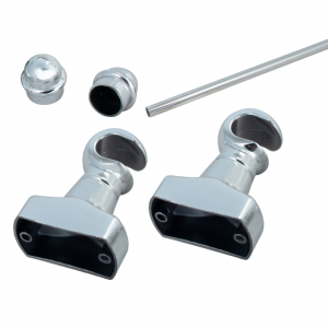 Kit Varão Cromado com Suporte Simples Premium 19mm