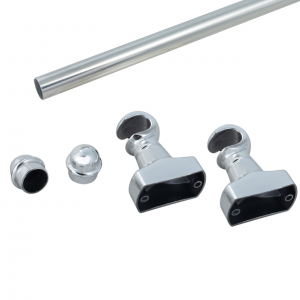 Kit Varão Cromado com Suporte Simples Premium 28mm
