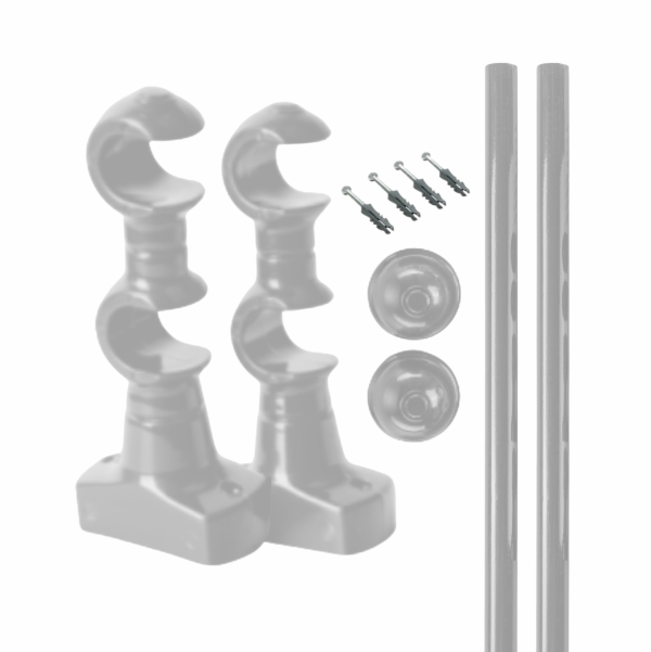 Kit Varão com Suporte Duplo Premium 19mm - Imagem 4