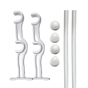 Kit Varão com Suporte Duplo Clean 28mm | 19mm