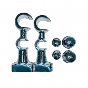 Suporte Cromado Duplo Premium 28mm | 19mm