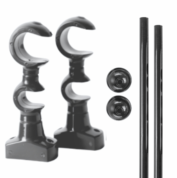 Kit Varão com Suporte Duplo Premium 28mm | 19mm